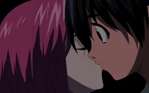 Elfen Lied Kissing Scene Wallpaper