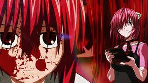 Elfen Lied Lucy Covered In Blood Wallpaper