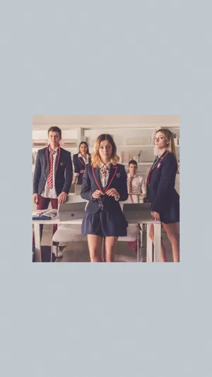 Elite 5 Cast In Uniform Wallpaper