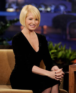 Ellen Barkin On A Talk Show Wallpaper