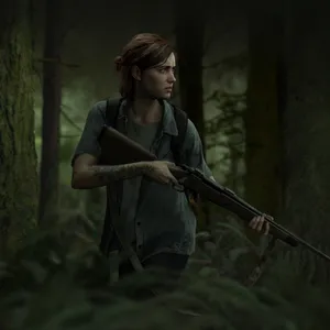 Download Ellie Sneaking Through The Last Of Us Wallpaper