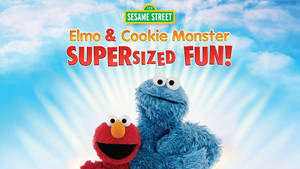 Elmo And Cookie Monster Poster Wallpaper