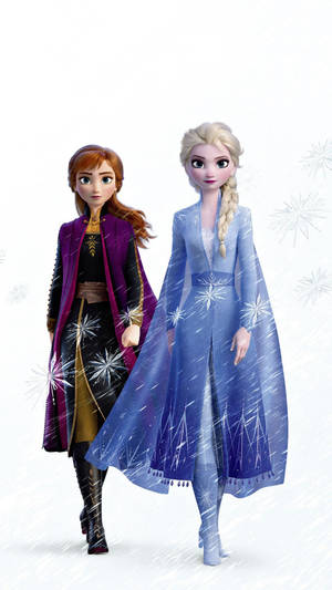 Elsa And Anna Frozen 2 Wallpaper