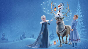Elsa And Olaf Short Film Wallpaper
