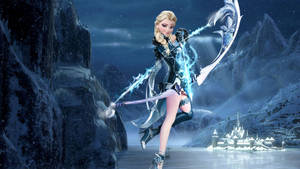 Elsa Doing Archery Frozen 2 Wallpaper