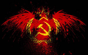 Emblem Of Power - The Soviet Union Flag With Eagle Logo Wallpaper