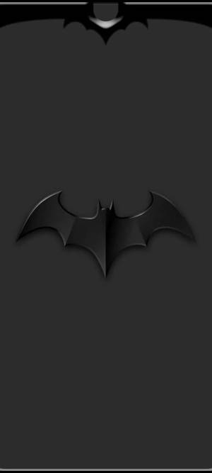 Embossed Black Batman Logo Iphone Wallpaper