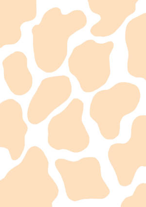 Embrace Eccentricity With Vibrant Pastel Orange Aesthetic Cow Print. Wallpaper