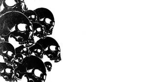 Embrace The Dark With Black Skull Wallpaper