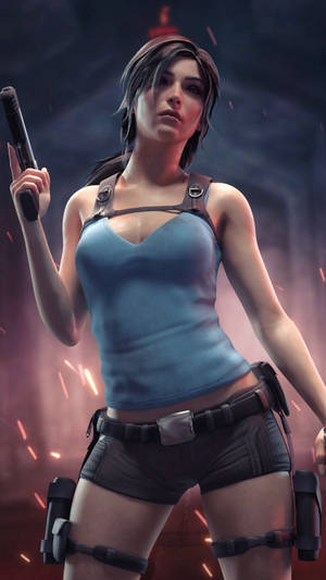 Embrace Your Inner Adventurer With The Lara Croft Iphone Wallpaper