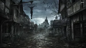 Embracing The Dark - An Ominous View Of Creepy Aesthetic Wallpaper