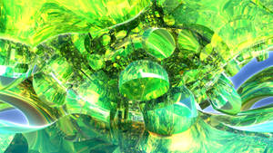 Emerald Green Abstract Artwork Wallpaper