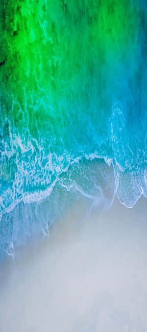 Emerald Wave Aerial View Wallpaper