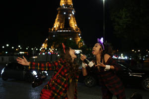 Emily In Paris Emily And Mindy Partying Wallpaper