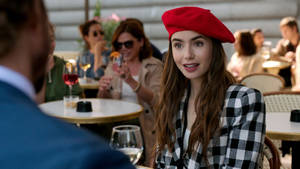 Emily In Paris Red Beret Hat Wallpaper