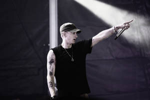 Eminem In Full Sleeve Tattoo Wallpaper