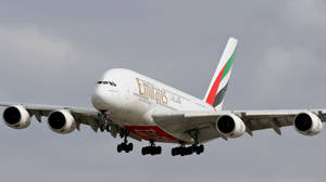 Emirates Airbus A380 With Landing Gear Wallpaper