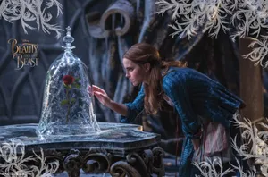 Emma Watson Beauty And The Beast Rose Wallpaper