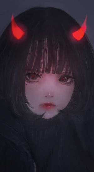 Emo And Sad Demon Girl Wallpaper