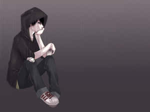 Emo Cool Guy In Black Aesthetic Wallpaper