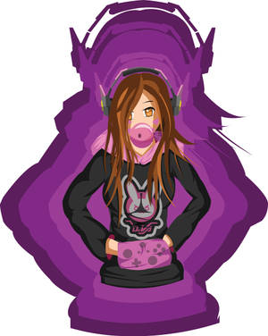 Emo Girl Gamer Logo Wallpaper