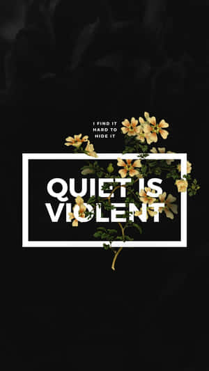 Emo Iphone Quiet Is Violent Wallpaper