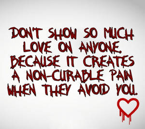 Emo Pain Quote Wallpaper