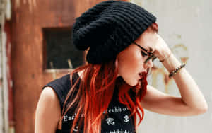 Emo Style Nose Piercing Wallpaper