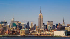 Empire State Building Across Hudson River Wallpaper