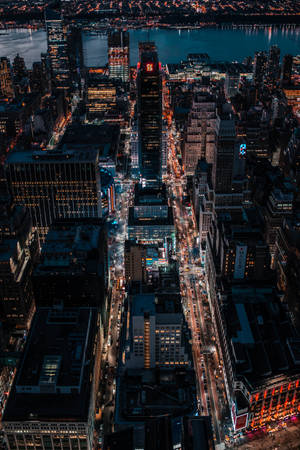 Empire State Building And City Lights Wallpaper