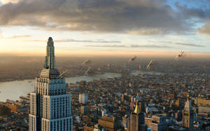 Empire State Building And Cityscape Wallpaper