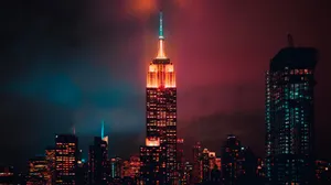 Empire State Building At Night Wallpaper