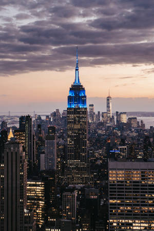 Empire State Building New York City Night View Wallpaper