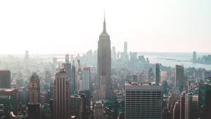 Empire State Building Nyc Daytime Skyline Wallpaper