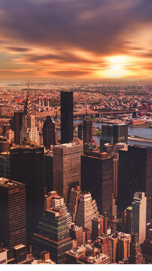 Empire State Buildings At Sunset Wallpaper