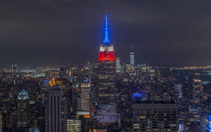 Empire State Lights New York Night Iphone Wallpaper