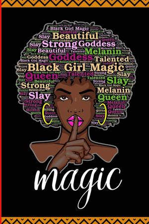 Empowerment Embodied In A Beautiful Black Woman. Wallpaper