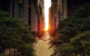 Empty Streets New York City Landscape Wallpaper