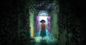 Encanto Mirabel Black Butterflies Wallpaper