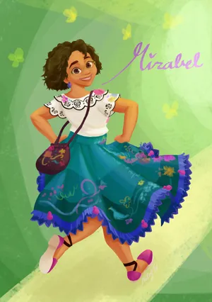 Download free Mirabel Madrigal - The Vibrant Protagonist Of Disney's Encanto  With Her Signature Green Glasses Wallpaper 