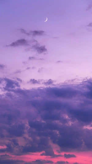 Enchanted Purple Sky - A Blend Of Uniqueness And Aesthetic Charm Wallpaper