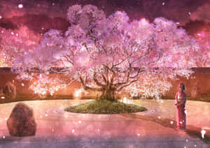Enchanted Sakura Gardenat Twilight.jpg Wallpaper