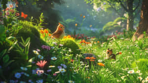 Enchanted_ Springtime_ Garden Wallpaper