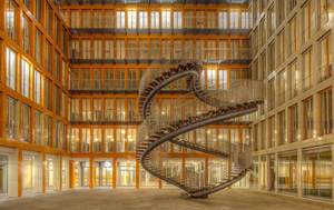 Endless Staircase In Munich Wallpaper