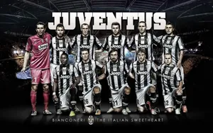 Energized Juventus Team Ready For Action Wallpaper