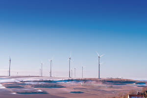 Energy Windmills In The Desert Wallpaper