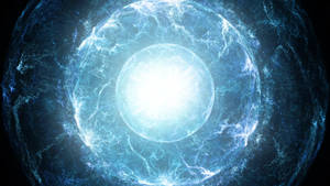 Energy With Blue Sphere Wallpaper