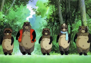 Engaging Pom Poko Scene Wallpaper
