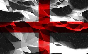 England Flag Poly Art Wallpaper