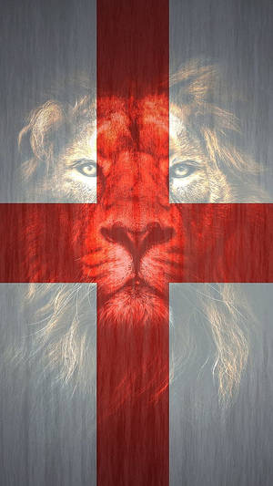 England Flag With Lion Wallpaper
